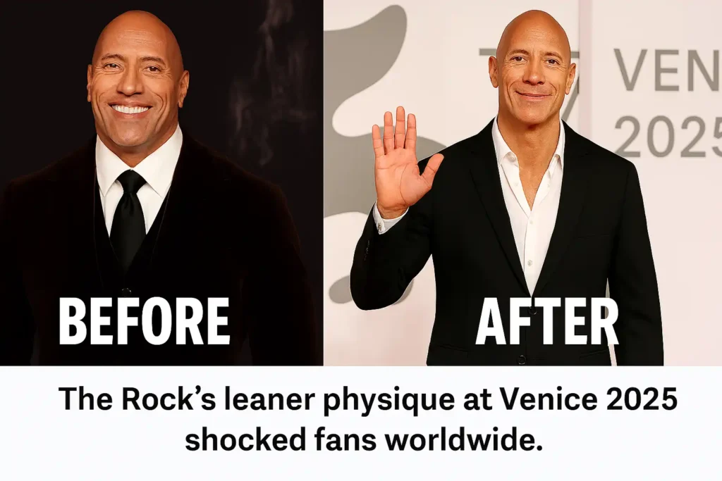 Dwayne Johnson weight loss at Venice Film Festival 2025
